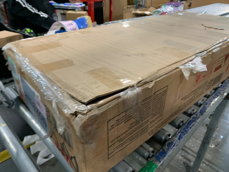 View 3 of ****PARTIAL SET, BOX 1 OF 2 ONLY**** Bellemave Twin Over Twin Floor Bunk Bed with Slide and Ladder, Low Bunk Bed for Kids, Girls, Boys, Removable Fence, Bunk Bed with Slide, Espresso