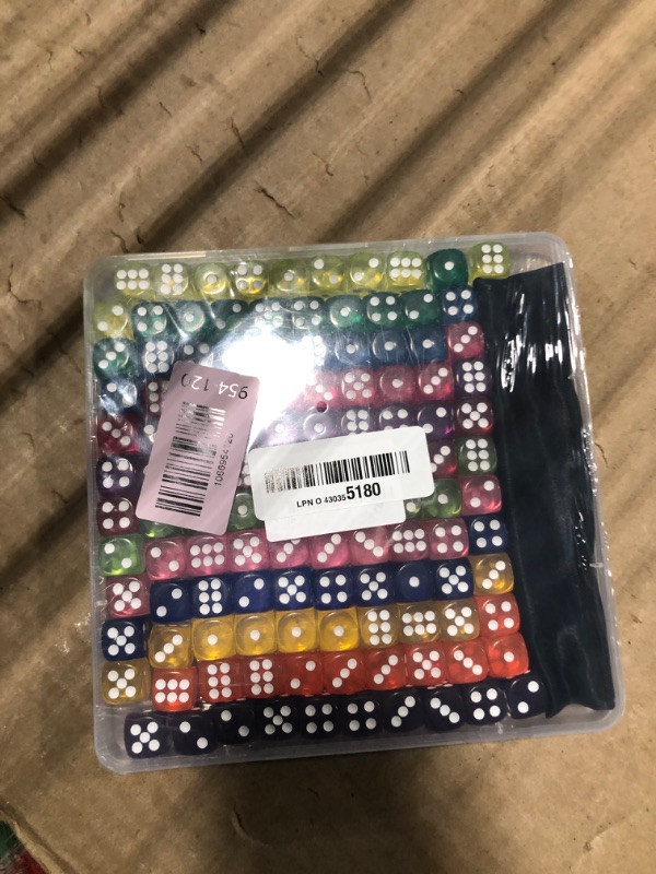 Photo 1 of 120 Pcs Colored Dice Bulk Set 14 MM Polyhedral Dice 6 Sided Standard Dices with Storage Bag for Table Board Games Classroom Math Teaching