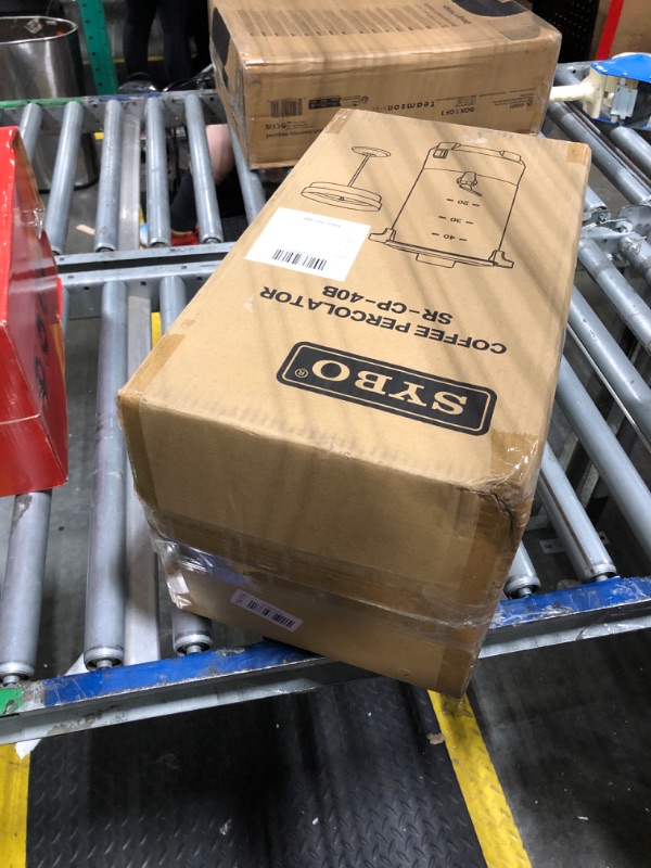 Photo 1 of SYBO Commercial Grade Stainless Steel Percolate Coffee Maker, Hot Water Urn for Catering, Hot Beverage Dispenser, 40-Cup, 6L, Metallic