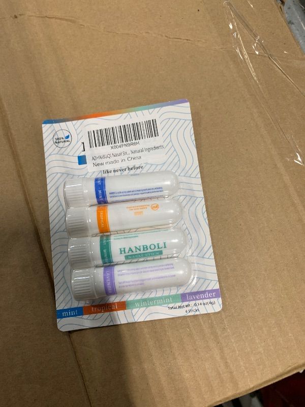 Photo 1 of AZHAIBUQI Nasal Stick Boost Energy Set, Nose Inhaler Stick, Better Breathing, Natural Menthol Inhaler (Set of 4)