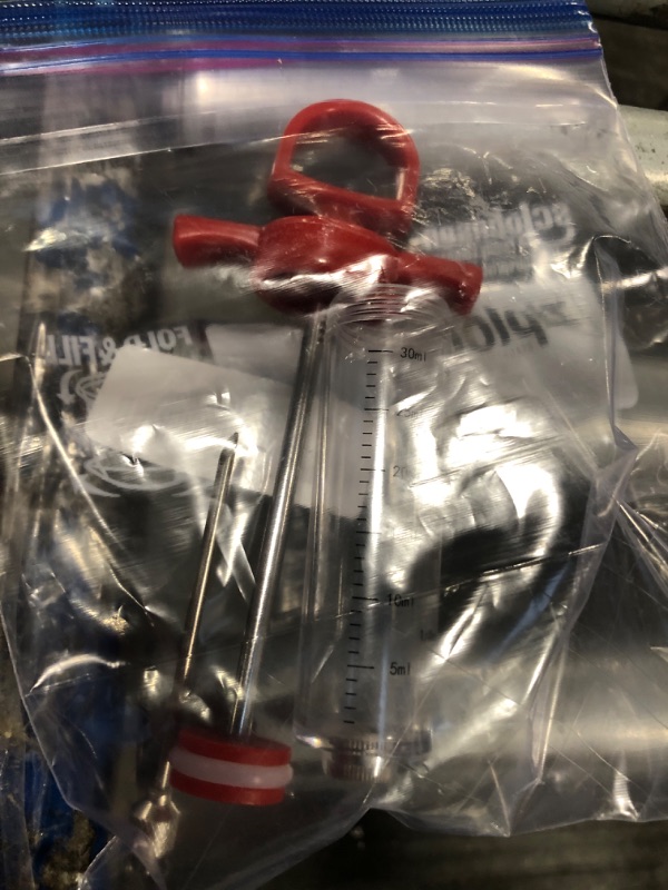 Photo 1 of *** MISSING PART***

eat Injector, 1-oz Plastic BBQ Marinade Injector Kit, Turkey Injector Syringe (3 Stainless Steel Meat Needles +3 Replacement O Rings + 1 Cleaning Brush) for Turkey Smoked BBQ Grill