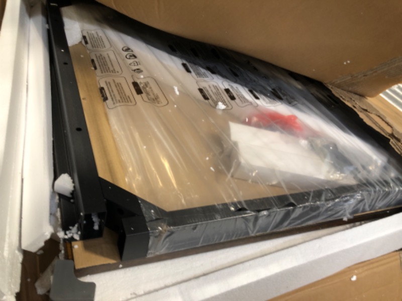 Photo 1 of **missing parts** VASAGLE Extendable Dining Set, Dining Table with 2 Chairs, for Kitchen, 33.3-47.3 Inches Wide, Steel Frame, Rustic Brown and Ink Black LDC092B01V1-03