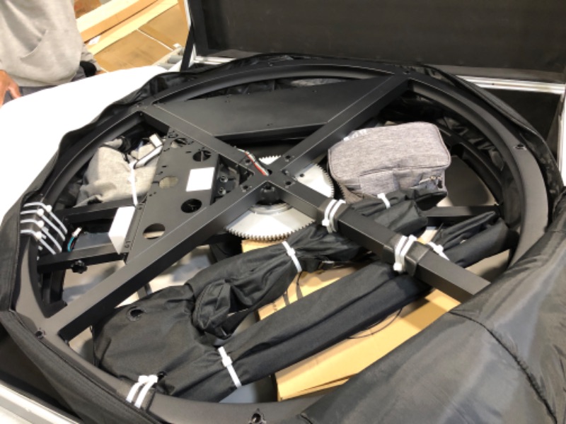 Photo 1 of ** UNTESTED ** NEW*** MWE 360 Photo Booth Machine for Parties with Flight Case,Extra Battery,Logo Customization,Software APP Remote Automatic 360 Spin Camera Booth for 4-5 People (39.4" Glass+Flight Case)