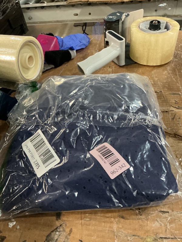 Photo 1 of *****Broken******* Belle Poque Women's Vintage Sleeveless Solid Ruched Cotton Embroidery A-Line Flowy Swing Midi Dress Navy Blue Small