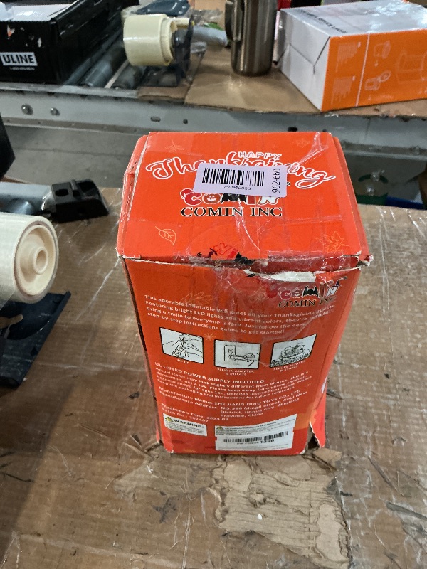 Photo 1 of ??COMIN 4.3FT Thanksgiving Decorations Outdoor Fall Inflatables with Built-in LED Light Yard Decoration for Holiday Garden Lawn