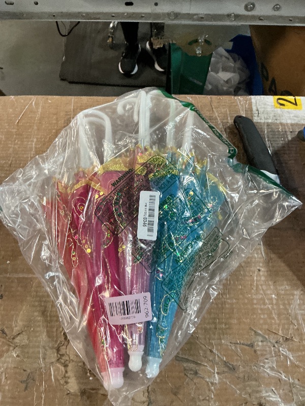 Photo 1 of ***MISSING PARTS***
8pcs Mini Sequins Lace Indian Umbrella for Decor, Multi Colored Handmade Designer Embroidery Parasol Umbrella, Vintage Boho Shining Umbrellas Parasol for Wedding Party Baby Shower, Tea Party(16.5X19.6IN)