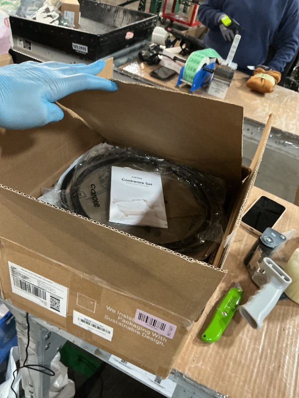 Photo 1 of ***MISSING PARTS***
CAROTE Nonstick Pots and Pans, Induction Cookware Set Kitchen Cooking Sets, Non Stick w/Frying Pan (PFOS, PFOA Free), Black, 16pcs