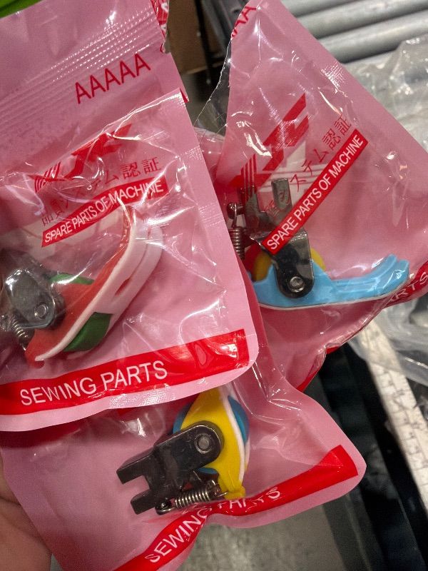 Photo 1 of ?3 Pack Narrow Roller Presser Foot, Teflon Leather Sewing Foot for Snap-On Machines & Various Fabrics?