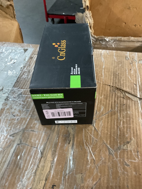 Photo 1 of ***PARTIAL SET - PRICE ADJUSTED*** CNGLASS 15oz Double Walled Glass Coffee Mugs,Large Insulated Glass Mugs with Handle,Clear Coffee Cups for Espresso,Latte,Cappuccino,Tea,Set of 2