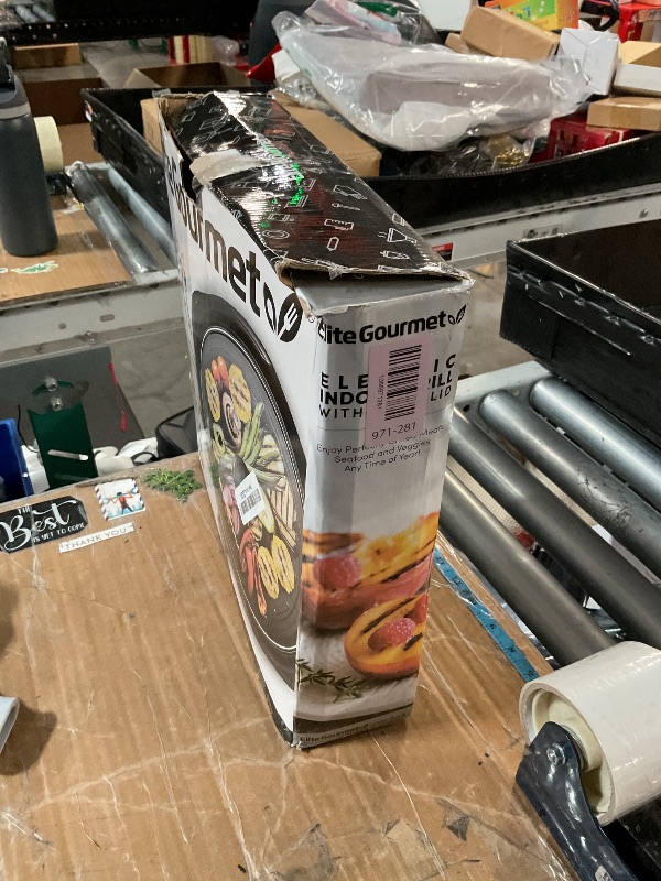 Photo 1 of ***(MISSING PARTS/ SEE NOTES BEFORE BIDDING)***Elite Gourmet EMG1100 11" Electric Indoor Nonstick Grill Dishwasher Safe, Cool Touch, Fast Heat Up Ideal Low-Fat Meals, Includes Tempered Glass Lid, Black
