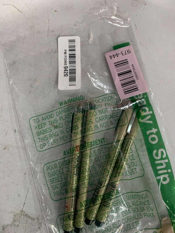 Photo 1 of ***MISSING PARTS***Sakura Pigma Micron, Graphic & Brush Fineline Pens, Archival Black Ink, 8 PK 30067