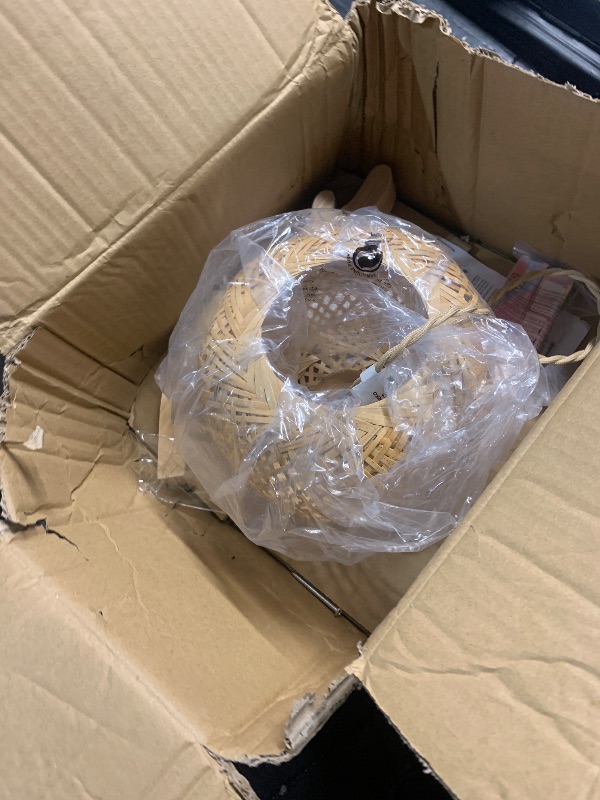 Photo 1 of ***MISSING PARTS***
Frideko Boho Rechargeable Battery Operated Wall Sconces Set of Two with Remote, RGB 15 Colors Dimmable Wireless Wall Light, Bamboo Indoor Wall Lamp with 3 Timer, Rattan Wall Lighting for Bedroom