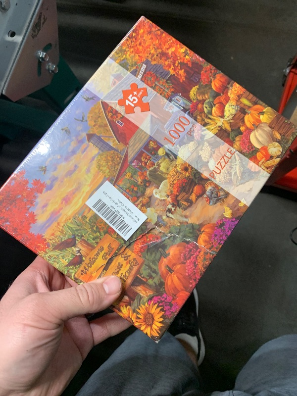 Photo 1 of ***FACTORY SEALED***Fall Harvest Thanksgiving Puzzle - 1000 Piece Jigsaw Puzzle for Adults - Challenging Puzzle Perfect for Game Nights Home Decor