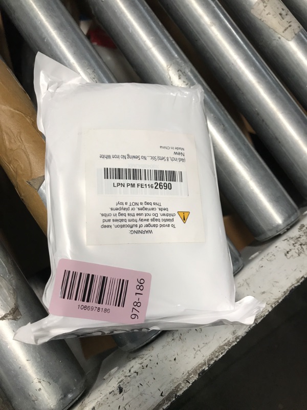 Photo 1 of (4 Inch x 6 Inch, 8 Sets) Strips with Adhesive for Fabric, No Sew Stick On for Fabric, Sticky Back for Clothes, Curtains - Heavy Duty Double Sided Hook and Loop Hem Tape Fasteners, No Sewing, White