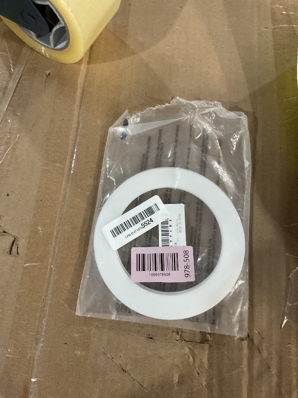 Photo 1 of * only comes with one *
PATIKIL 4" ID 5.5" OD Plastic Trim Ring, 5 Pcs Ceiling Light Goof Rings Matte Circular Light Cover Lighting Fixture for Ceiling Wall Recessed Can Downlights, Translucent Matte White