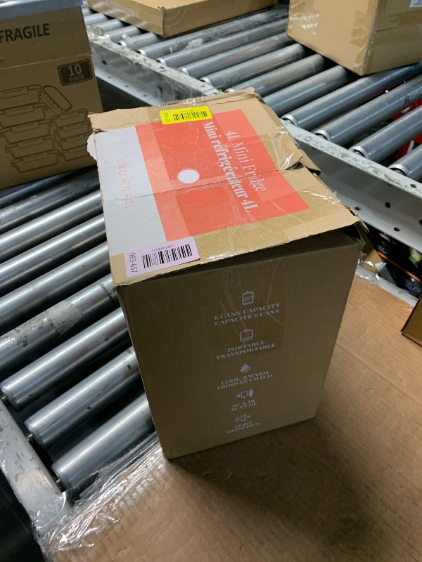 Photo 1 of  ***BLACK***CROWNFUL Mini Fridge, 4 Liter/6 Can Portable Cooler and Warmer Personal Refrigerator for Skin Care, Cosmetics, Beverage, Food,Great for Bedroom, Office, Car, Dorm, ETL Listed (White)