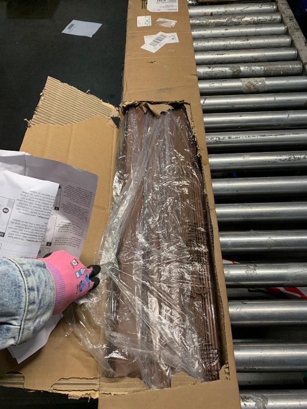 Photo 1 of ***STOCK PHOTO FOR REFERENCE ONLY***DEZ FURNISHINGS Cordless 2" Signature Faux Wood Blind, 34" W x 60" H, Bark Brown