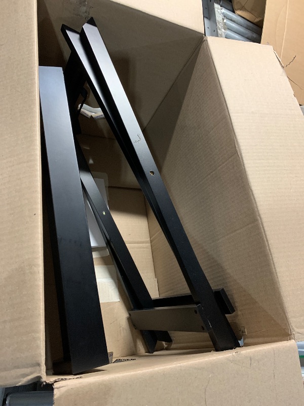 Photo 1 of ***STOCK PHOTO FOR REFERENCE ONLY***Amazon Basics Portable TV Dinner 4-Pack Rectangular Folding Tray Table with Storage Rack, Black, 15" x 19" x 26"