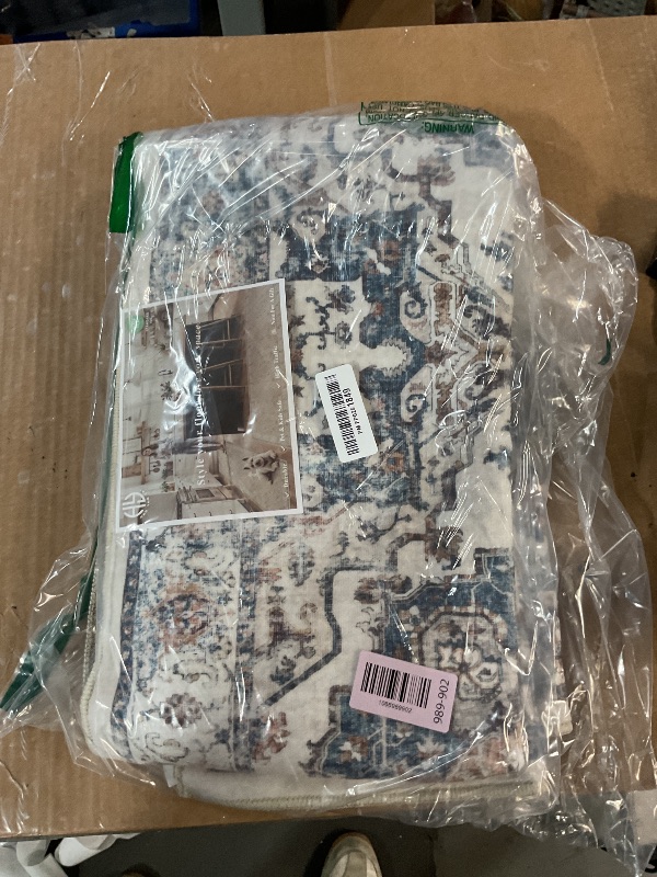 Photo 2 of Hallway Washable Runner Rug - 2x6 Kitchen Rugs Entryway Rug Runner Vintage Soft Floor Mat Non Slip Indoor Farmhouse Carpet for Bathroom Living Room Bedroom (2 X 6, Brick)