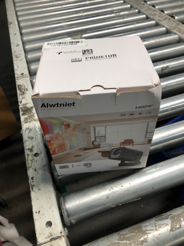 Photo 1 of ?Auto Focus &1080P?Alwtniet Mini Portable Projector, 4k Support Smart Proyector with Wifi and Bluetooth For Outdoor, 5W Speaker, Built in Apps,Home Theater, Bluetooth Movie Projector (Black)