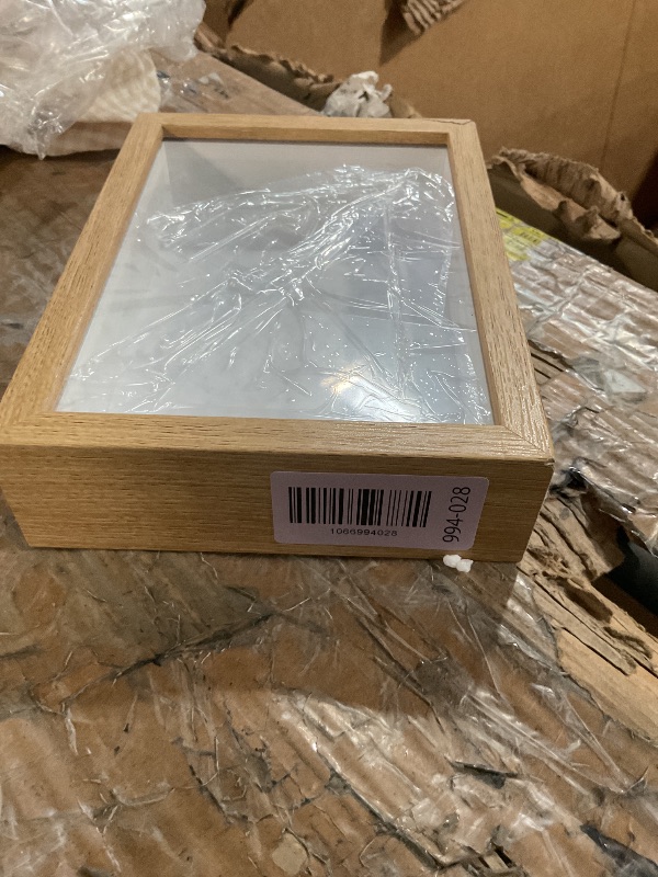 Photo 1 of ***One corner damaged********gifthub Shadow Box Frame, Multi-Size Wooden Photo Frame for Dried Flower, Rectangular Glass Display Case for Flora Ticket Crafts, Desktop Decoration Accessories(Wood,4 x 6 inch)
