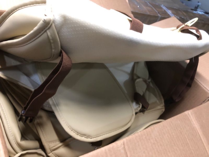 Photo 1 of ** seat cover**

GXARTS Driver and Passenger Side Bottom and Top Lean Back Replacement Perforated Leather Seat Cover TAN Compatible with Ford F250 F350 F450 F550 2011 2012 2013 2014 2015 2016