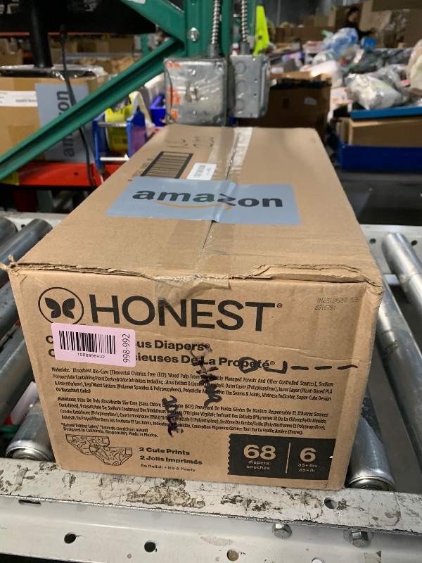 Photo 1 of ***FACTORY SEALED*** the Honest Company Comfort Dry Disposable Diapers for Sensitive Skin, Hypoallergenic, Fragrance-Free, So Delish + It's a Pawty, Super Club Box, Size 6 (35 lbs), 68 Count