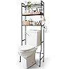 Photo 1 of ***FACTORY SEALED***IIQ 3-Tier Metal Bathroom Organizer Shelf, Over The Toilet Storage,Freestanding Above Toilet Rack with Universal Wheels Toilet Paper 2 Holder Hooks,Simple Morden