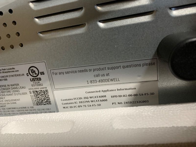 Photo 1 of (untested/used) GE Profile™ Smart Indoor Pellet Smoker, with Active Smoke Filtration, 5 Smoke Control Settings, WiFi Connected, Electric, Countertop BBQ Appliance, Black
