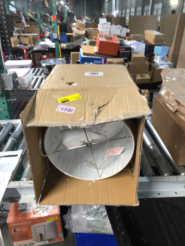 Photo 1 of ***ITEM BASE IS PINK NOT BLUE***
Elegant Designs LT3214-BLU Glass Table Lamp with Fabric Shade, Light Blue