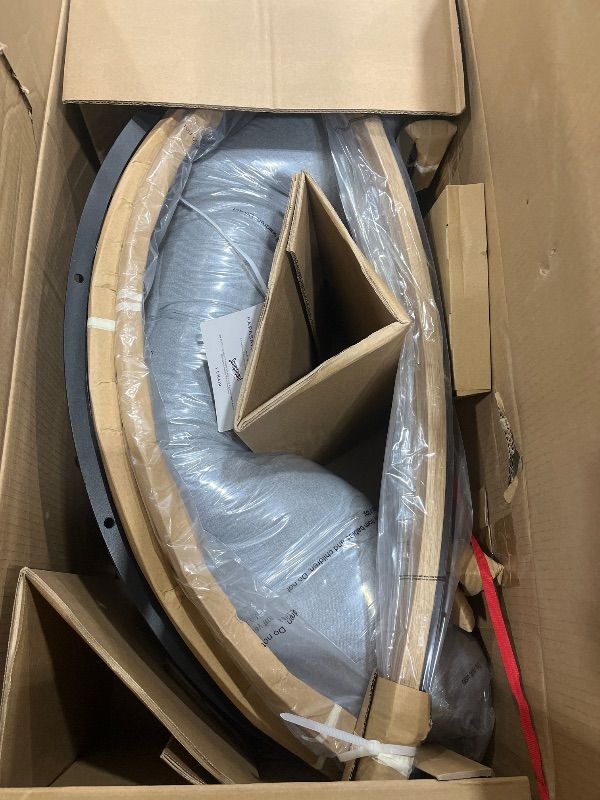 Photo 1 of ***STOCK PHOTO FOR REFERENCE ONLY***Grand patio Rocking Chair Outdoor, Oversized Papasan Rocking Chair for 2 with E-Coated Steel Frame and Thick Cushion, Comfy Loveseat Rocker for Patio Porch Deck, Grey