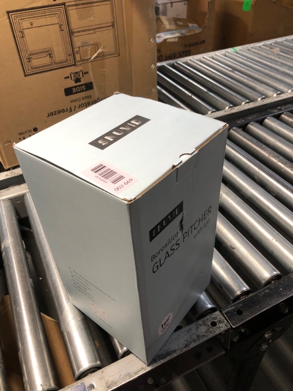 Photo 1 of 1 Gallon thickened Glass Pitcher with Lid and Spout, Borosilicate Glass Carafe for Hot/Cold Drink, Water Pitchers for Fridge, Extra Large Jug with Handle for Iced Tea, Coffee,Juice,Homemade Beverage