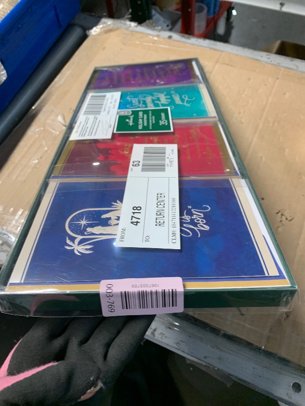 Photo 1 of 	***STOCK PHOTO FOR REFERENCE ONLY***SEE PICTURE Hallmark Elegant Rustic Christmas Card Assortment(35 Cards and Envelopes) Sage Green, Charcoal Black, Snowmen, Peace