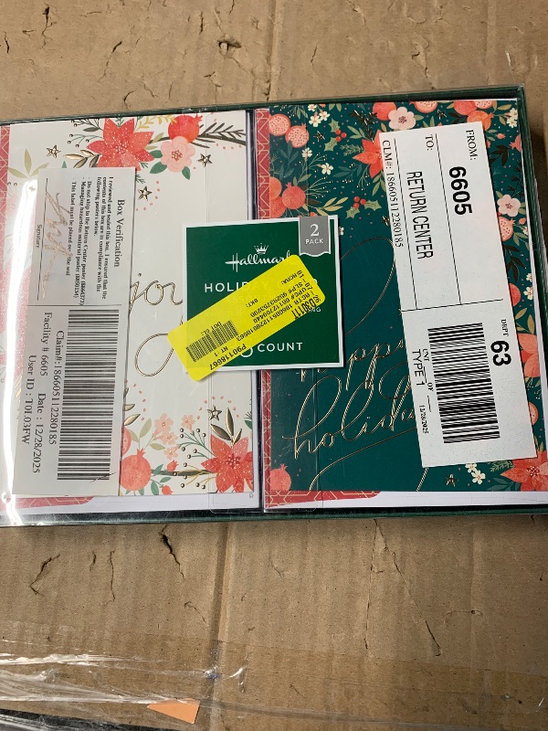 Photo 1 of  Hallmark Elegant Rustic Christmas Card Assortment(35 Cards and Envelopes) Sage Green, Charcoal Black, Snowmen, Peace