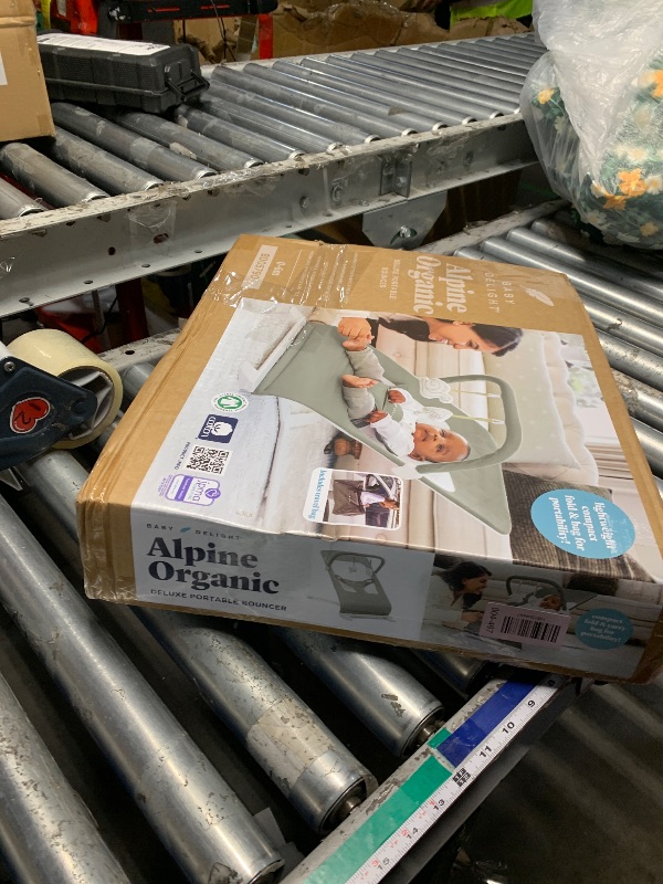 Photo 1 of ***FACTORY SEALED***Baby Delight Alpine Deluxe Portable Baby Bouncer | Infant | 0-6 Months | 100% GOTS Certified Organic Cotton Fabric | Organic Sage
