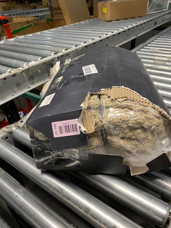 Photo 1 of ***FACTORY SEALED***EVERGRACEHOME Chunky Chenille Knit Throw Blanket for Couch, Soft Luxurious Oversized King Moss Stitch Blanket for Bed, Large Cozy Farmhouse Knitted Throw for Sofa, Sand Dune, 92" x 108"