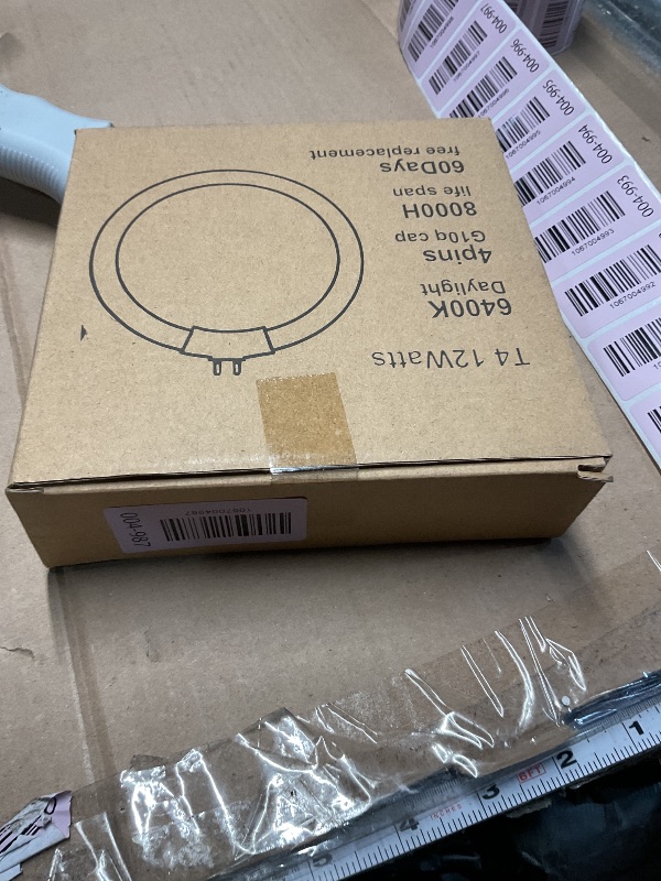 Photo 1 of (2pack) 4.75’’ T4 Type 12W 6400K Circular Bulb Replacement for Magnifier Desk Light,Vanity Magnifying Makeup Mirror,Daylight 6400K Fluorescent Lamp