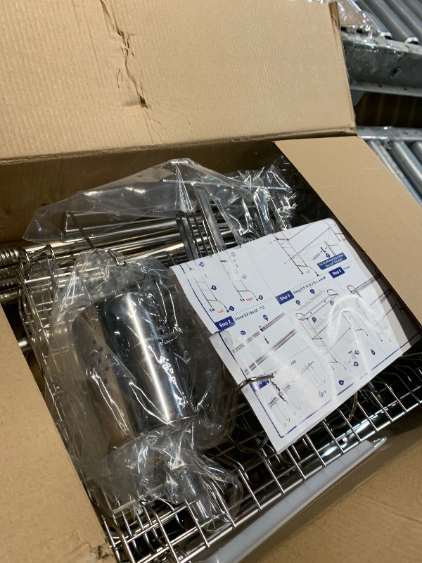 Photo 1 of ***MISSING PARTS***
HOWDIA Stainless Steel 2-Tier Over The Sink Dish Drying Rack with Utensil Holder, Large, for Kitchen Counter