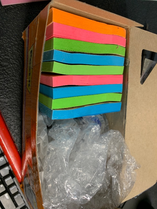 Photo 1 of ***MISSING PARTS***
**ONLY 9 PADS** Post-it Super Sticky Notes, 24 Sticky Note Pads, 3 x 3 in., School Supplies, Office Products, Sticky Notes for Vertical Surfaces, Monitors, Walls and Windows, Energy Boost Collection