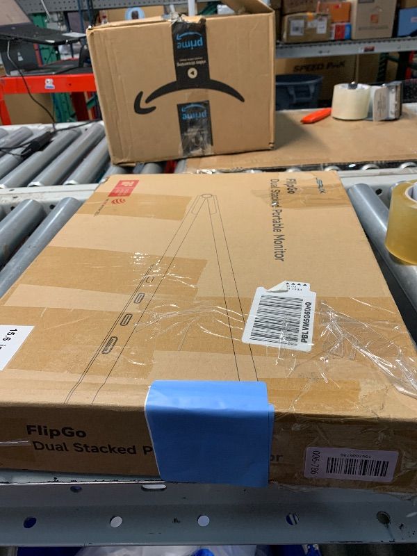 Photo 1 of **MISSING POWER CORD, TESTED AND TURNS ON**
JSAUX FlipGo Pro 15.6" Dual Portable Monitors, 1080P FHD IPS Dual Screen Monitor, Triple Screen Laptop Monitor Extender for Wins/macOS (Driver Required) with Magnetic Design/Plug & Play/Built-in Hub