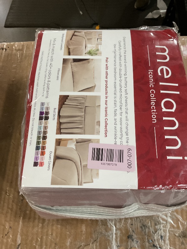 Photo 2 of Mellanni King Sheet Set - 6-Piece Iconic Collection Bedding, (Including 4 Pillowcases), 21-Inch Extra Deep Pocket, Easy Care, Ultra Soft, Cooling Sheets, Brushed Microfiber - Taupe