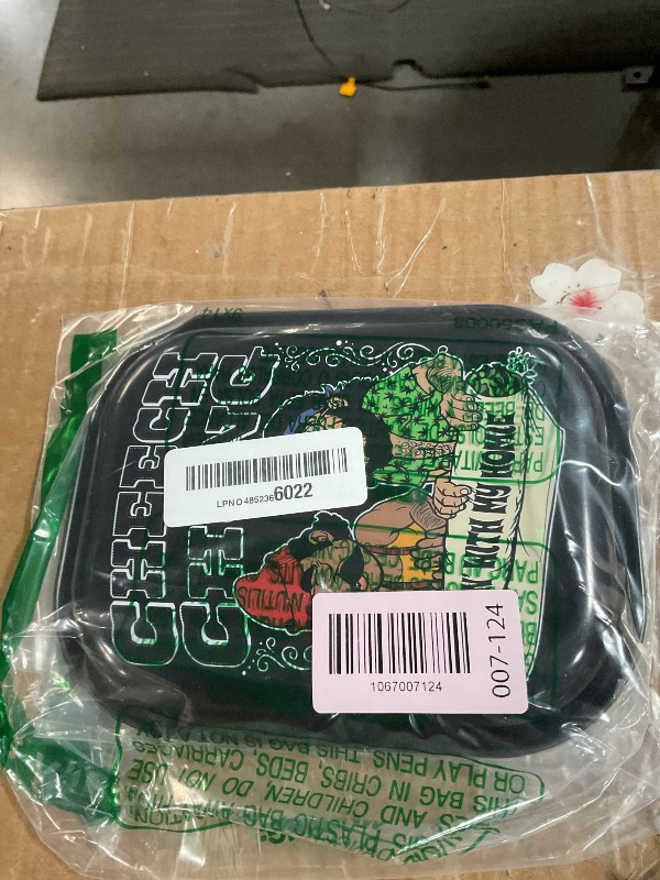 Photo 1 of FANVANAI Metal Tray with Soft PVC Magnetic Lid Small Cute Decorative Tray Ideal Storage for Home or on The Go, 7"" x 5.5"" (Matte Black)