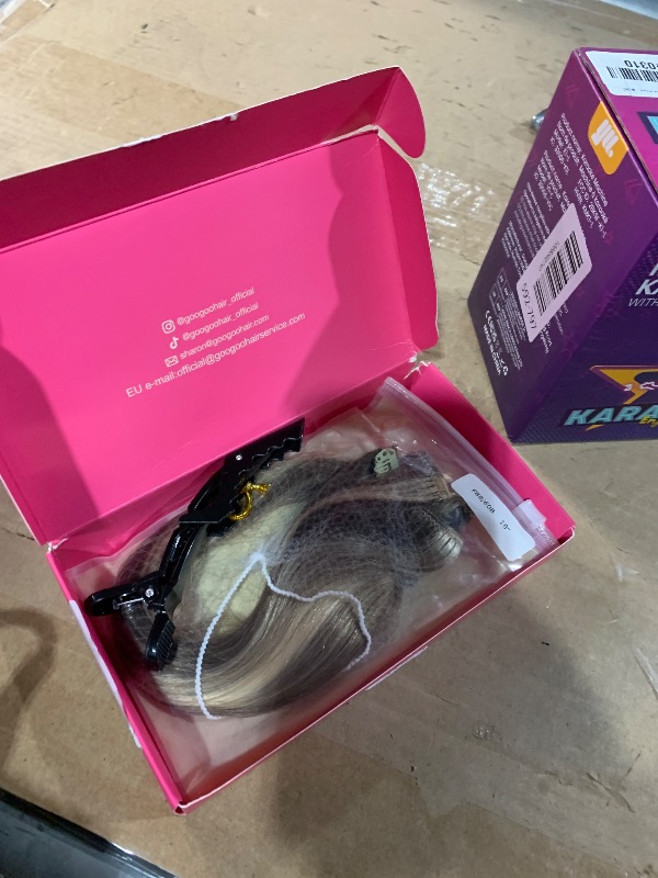 Photo 1 of GOO GOO Clip in Hair Extensions Real Human Hair, Remy Human Hair Extensions Clip ins for Women, Natural Human Hair, 18inch 150g 9Pcs, 8A/22 Medium Brown Highlighted Golden Blonde