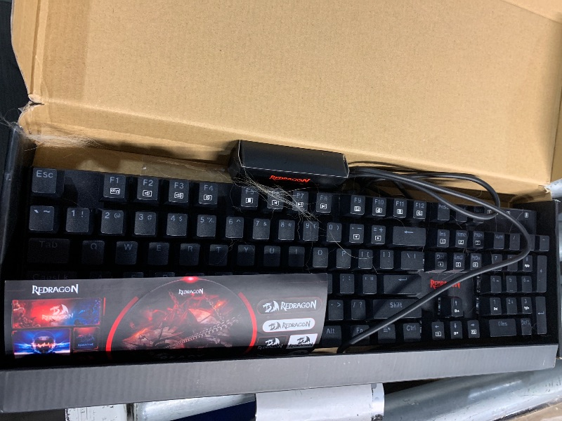 Photo 1 of ***(PARTS ONLY/ HEAVILY USED/ NON FUNCTIONAL)***Redragon Mechanical Gaming Keyboard with Red Switches, Wired Keyboard Mechanical with RGB Backlit, Fully Progammable, Durable Aluminum Frame, Anti-Ghosting for PC Windows Mac, K565, Black
