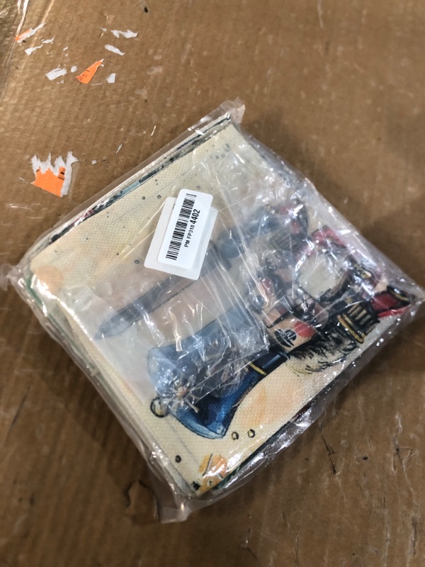 Photo 1 of ****Zipper not functional***QIONG MENG Nutcracker Christmas Decor Vintage Christmas Pillows Covers Xmas Farmhouse Throw Pillow Covers Home Sofa Living Room Decorative Cushion Case 16x16 Inch Set of 4