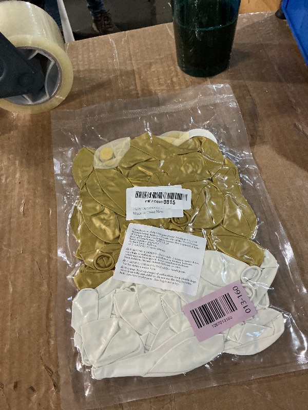 Photo 1 of 60pcs Gold and White Balloons 12inch, White and Gold Balloons with Metallic Gold Confetti Balloons for Graduation Wedding Engagement Birthday Party Decorations