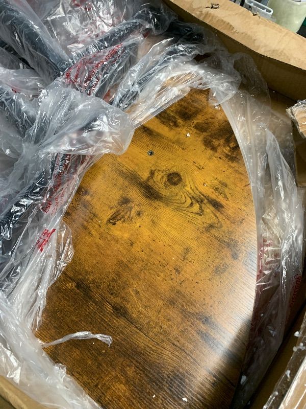 Photo 1 of ***MISSING CHAIRS***
Round Dining Table Set for 4, Kitchen Table and Chairs for 4, Circle Table Round Pedestal Dining Room Dinner Dinette Table Set,5 Piece Space Saving Wood Kitchen & Dining Room Tables Set Furniture