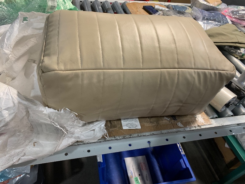 Photo 1 of ***(HEAVILY USED/ MINOR DAMAGE)***Anji Mountain 100% Handmade & Handcrafted Comfortable Home Décor Pouf Ottoman Footrest for Living Room, Bedroom, Nursery, Kidsroom, Patio Furniture - (22" x 12" x 10" - Tan)