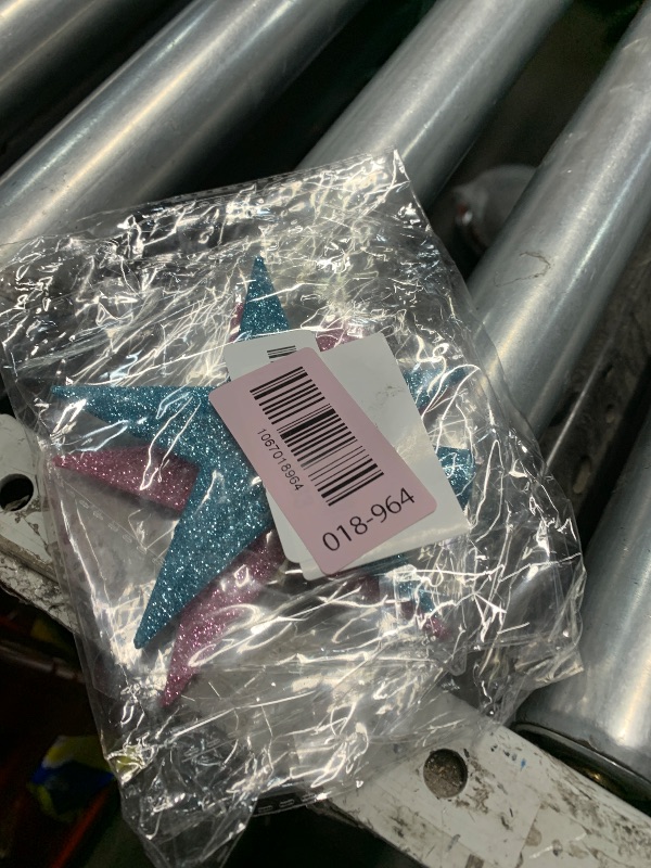 Photo 1 of *** missing gray star***
Aneco 3 Pack 4 Inches Glittered Mini Star Christmas Tree Topper Star Treetop for Small Christmas Tree Ornaments, Silver, Pink and Blue