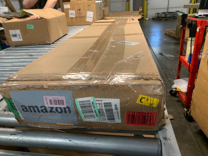 Photo 1 of ***FACTORY SEALED*** TIQLAB 55 * 28 Inch Standing Desk with Four Drawers, Electric Sit Stand Table, Stand Up Desk Adjustable Height with Storage Shelf, Splice Board, White